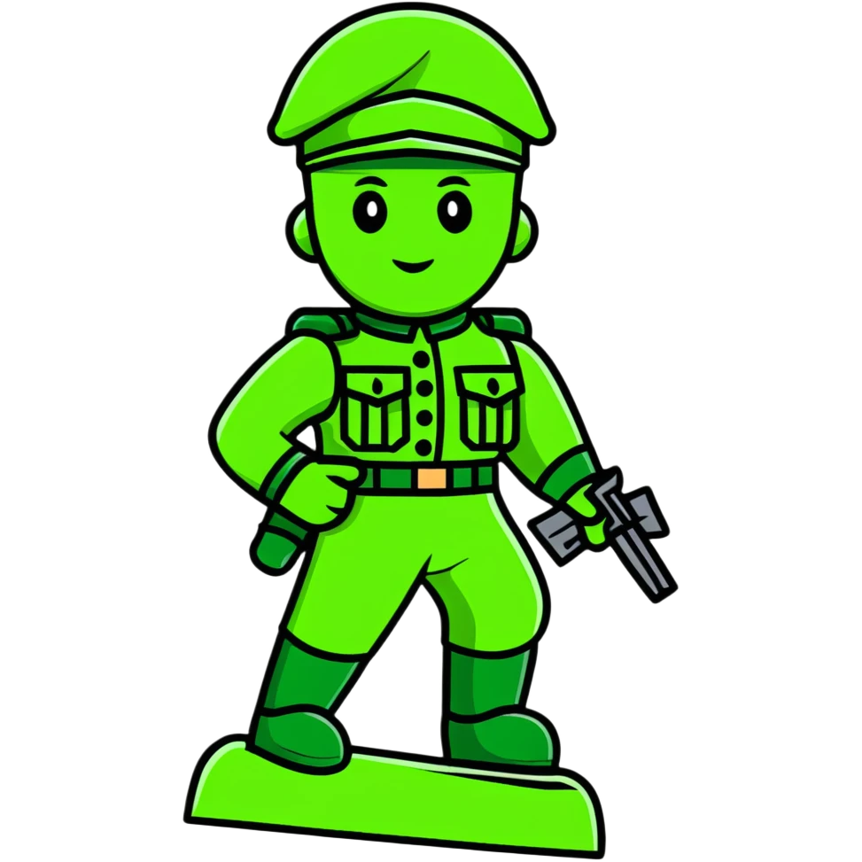 green plastic toy soldier emoji
