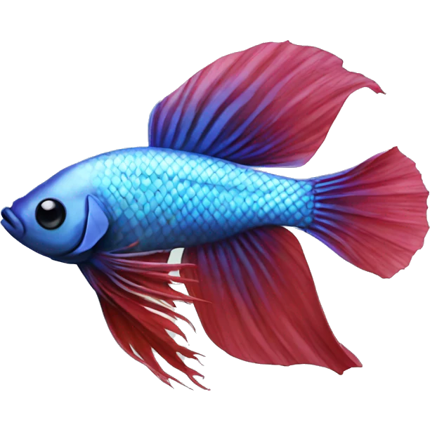 Betta fish with long fins emoji