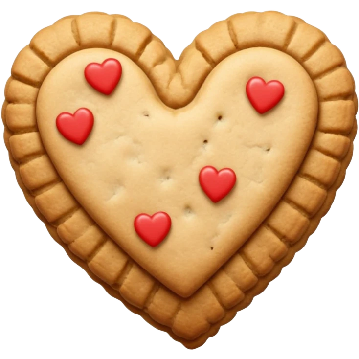 cookie in the shape of a heart  emoji