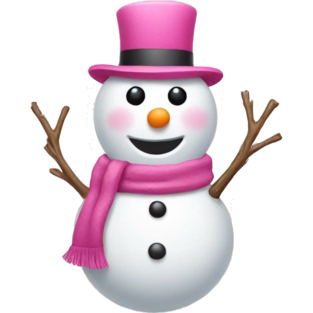 pink snowman  emoji