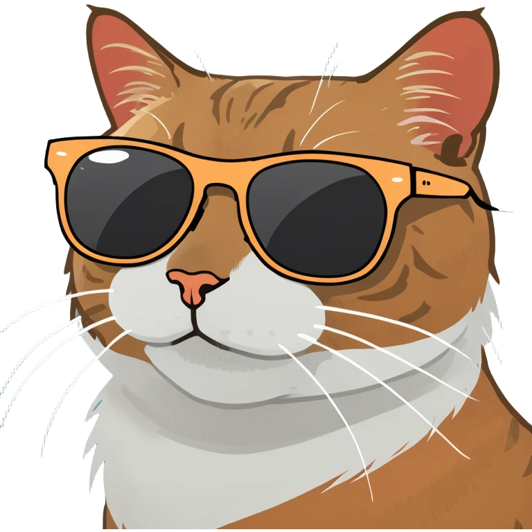 Cat with sunglasses emoji
