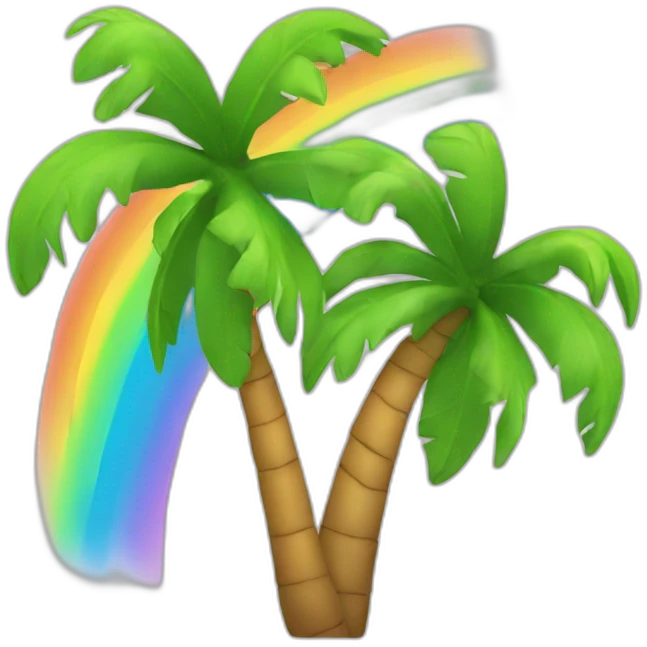palm tree rainbow emoji