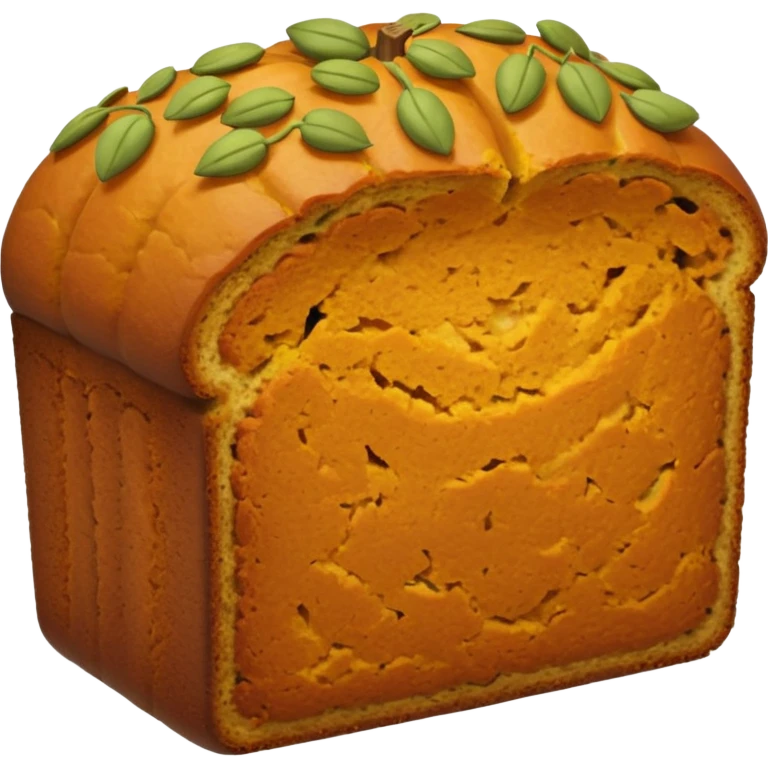 Pumpkin bread - this bread is like a loaf of bread with pumpkin seeds on top emoji