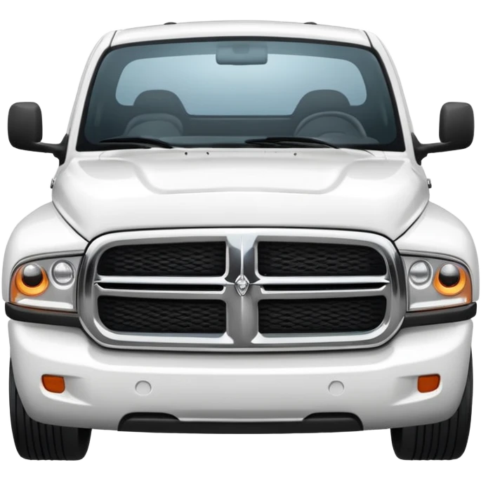 White dodge pickup truck emoji