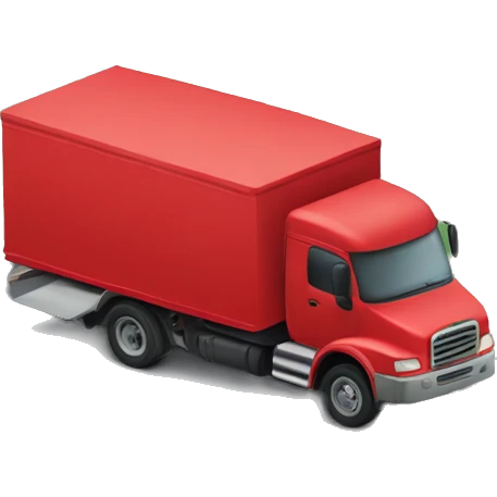 deivery truck in red emoji