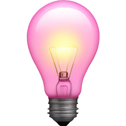 Pink lightbulb  emoji