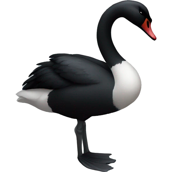 Black colour swan emoji
