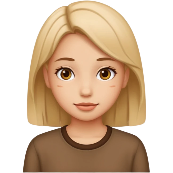 A girl saying senpai emoji