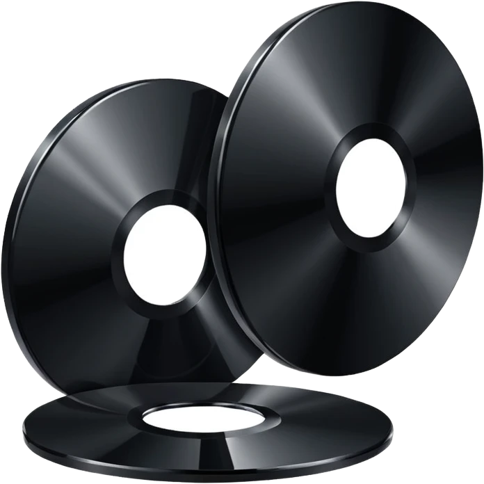 two black computer disk emoji