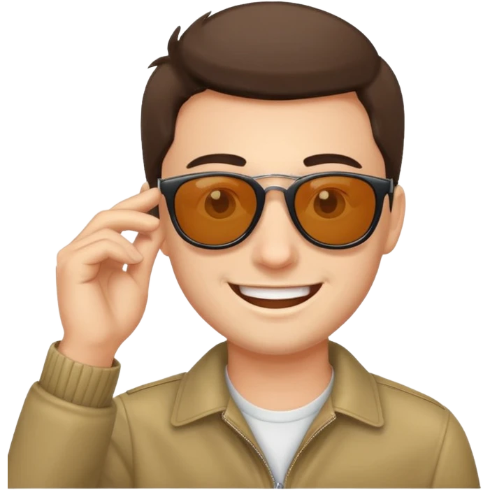 A guys taking of his sun glasses emoji