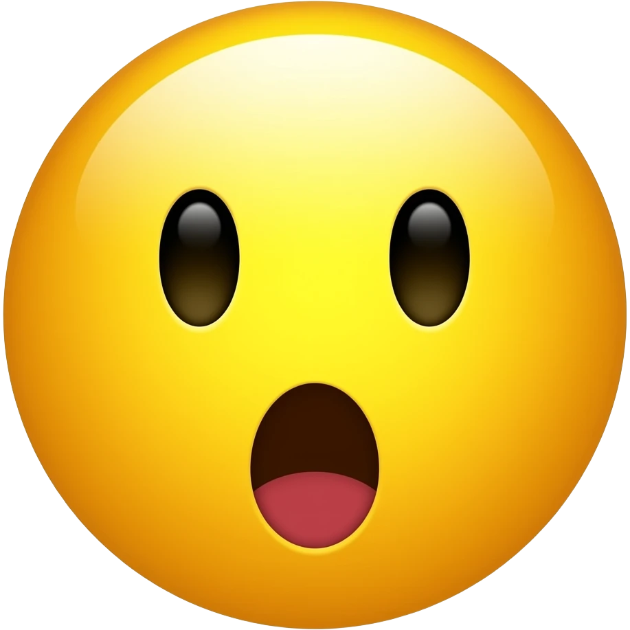 ايموچى اصفر   من المتعارف عليه متفاجئ بصوت emoji