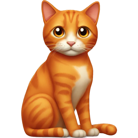 Orange cat with brown eyes emoji