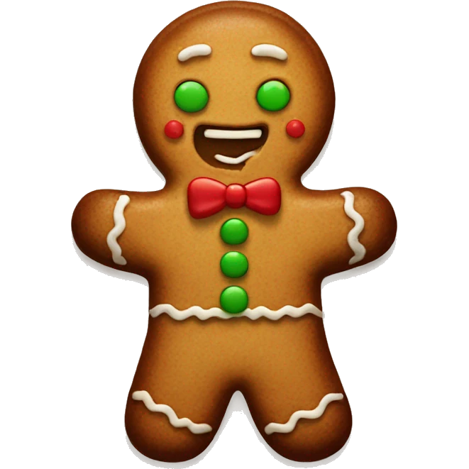 Gingerbread man emoji