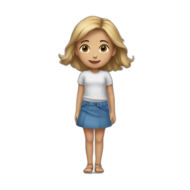 Fille qui fait un câlin emoji