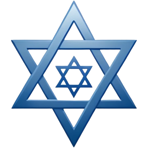 Jewish star on white emoji