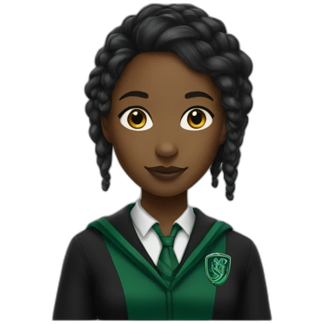 Slytherin black girl emoji
