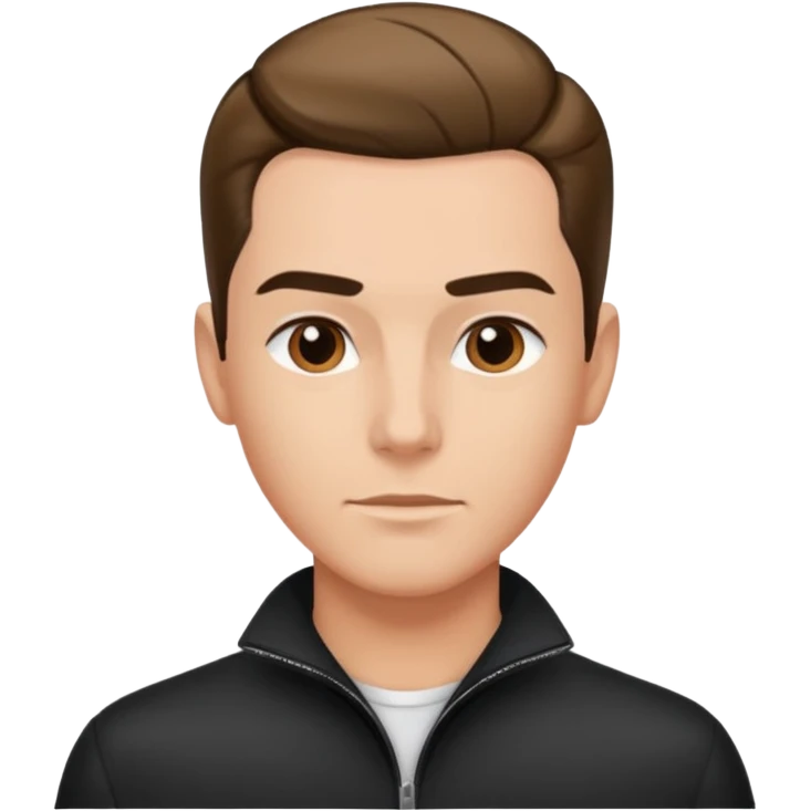 Young man with slicked back hair emoji