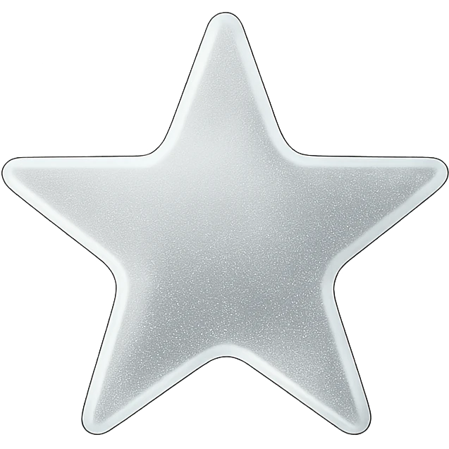 tiny star with a frosted glass effect, glamorous and stylish emoji