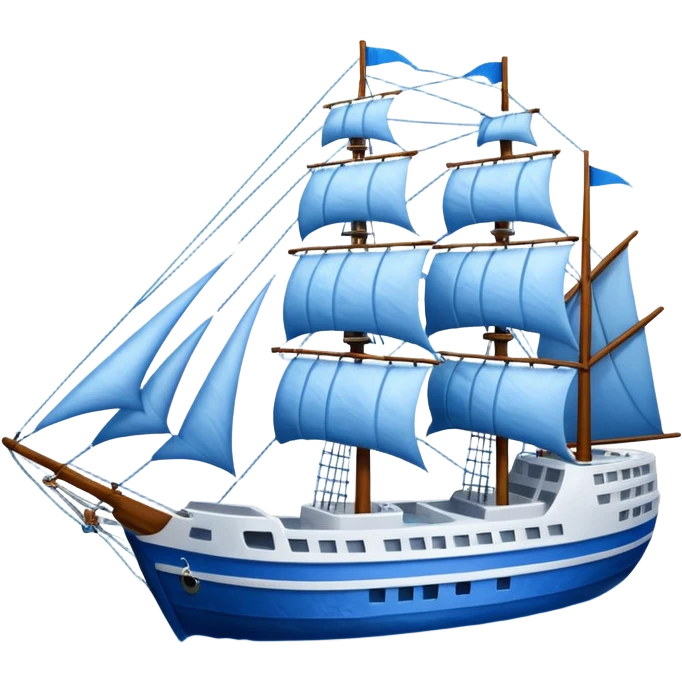 sailing ship expedition vessel going through ice emoji