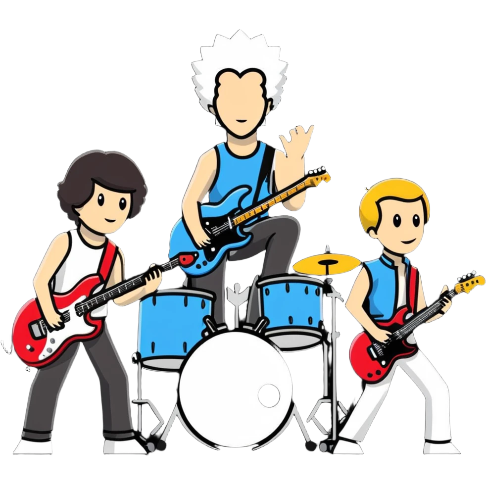Queen rock band members performing together emoji