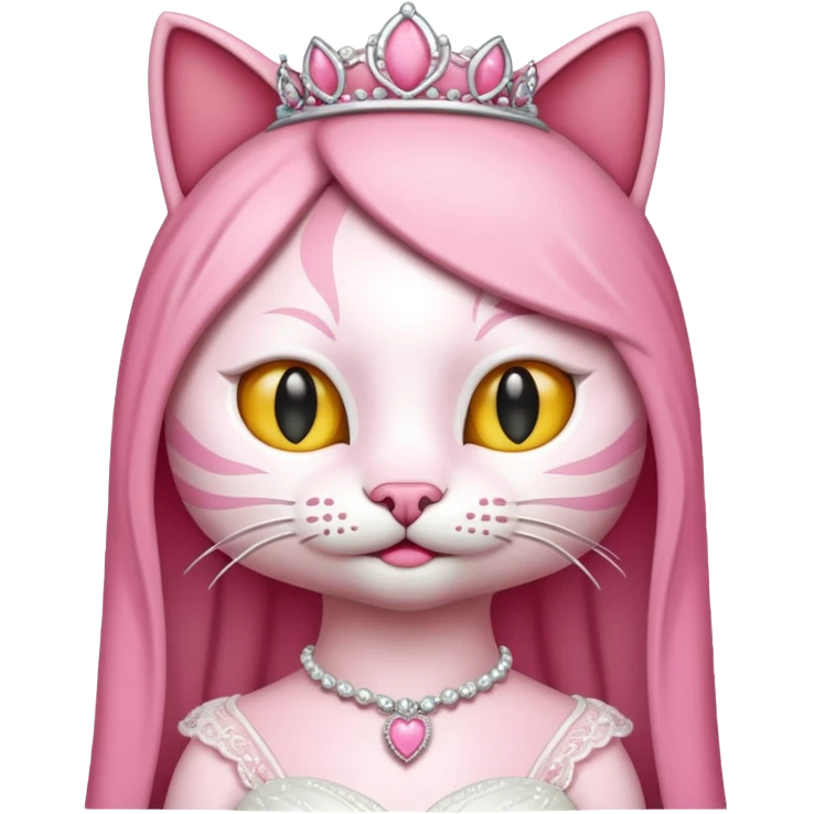 pink cat bride emoji