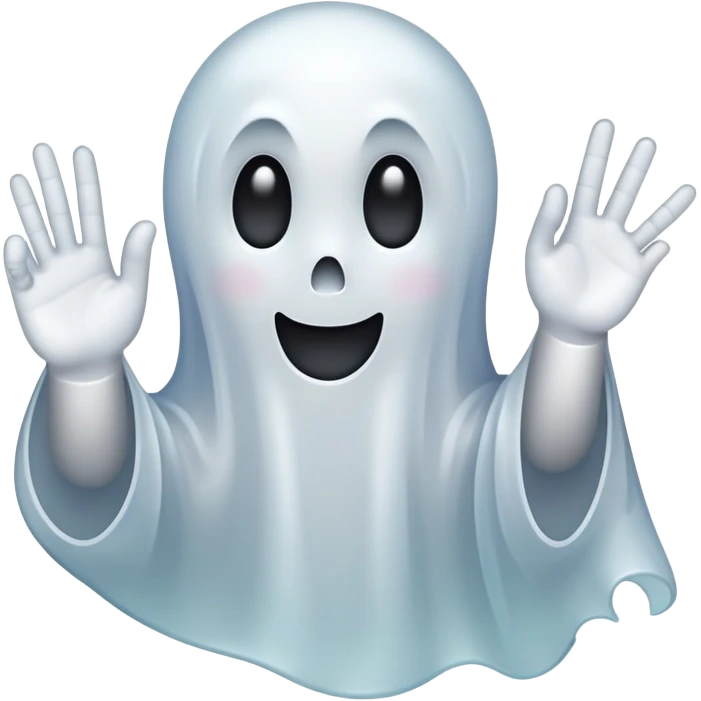 Ghost with OK hand emoji