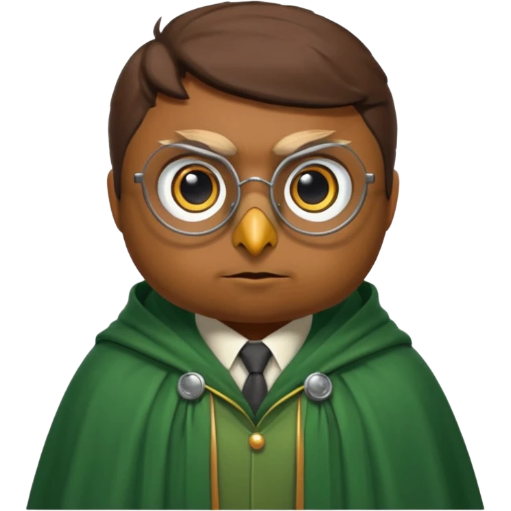owl professor in green cloak  emoji