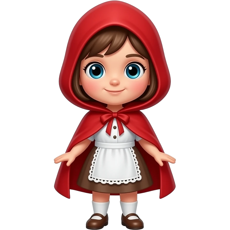 caperucita roja diciendo adios y de cuerpo entero emoji