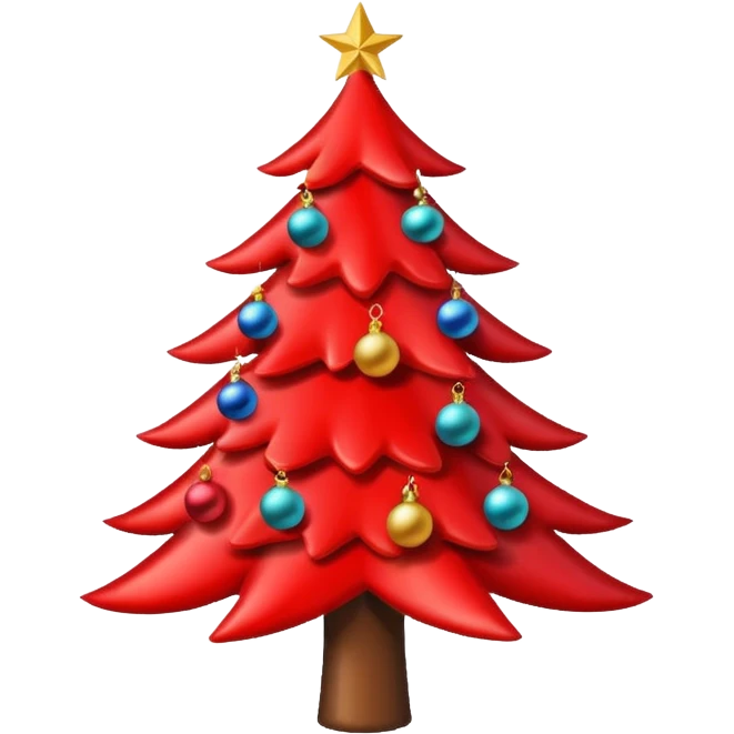 red christmas tree emoji