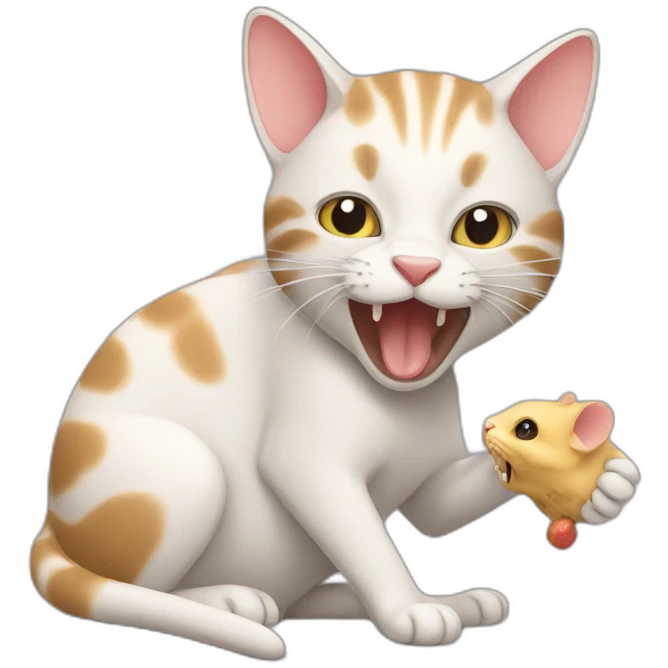 cat-eating-mouse emoji