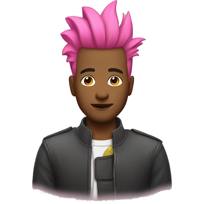Man with a pink mohawk emoji