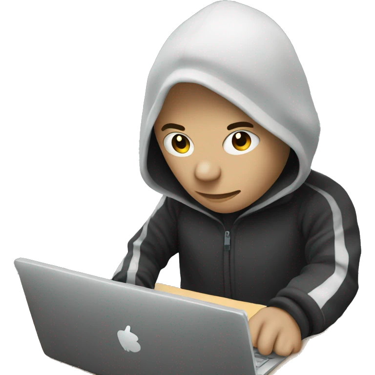 Hacker on computer emoji