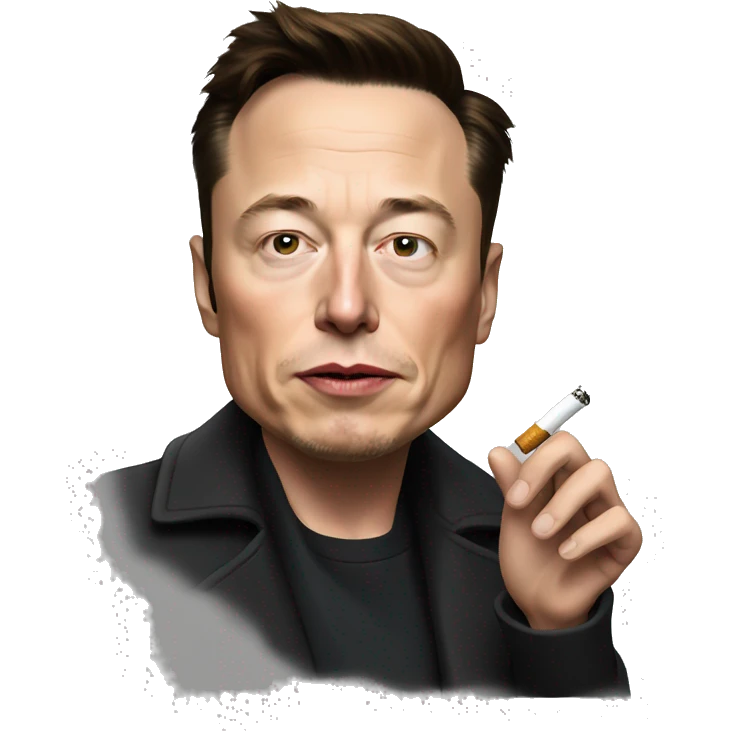 elon musk smoking a cigarette emoji