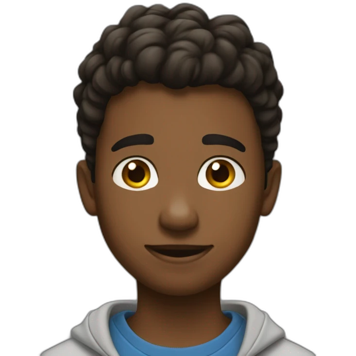 Un garçon de 13 ans au chigon emoji