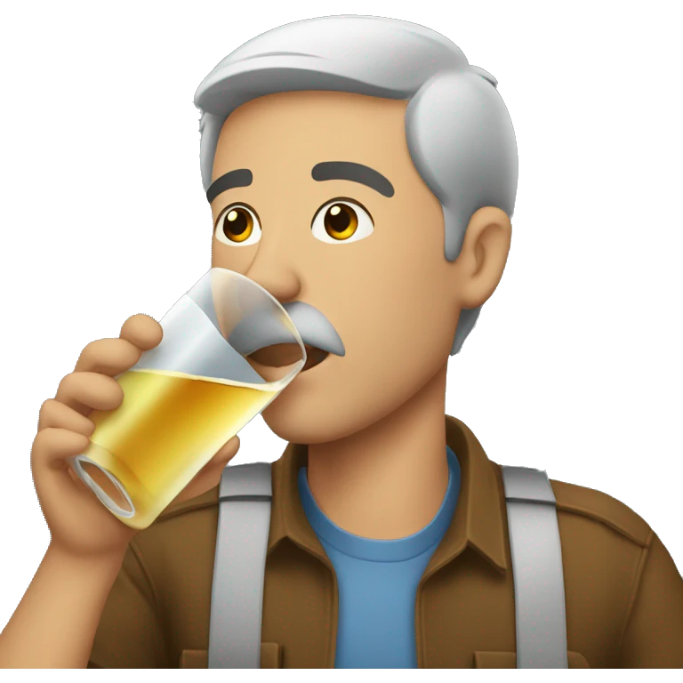 man drinking vodka emoji