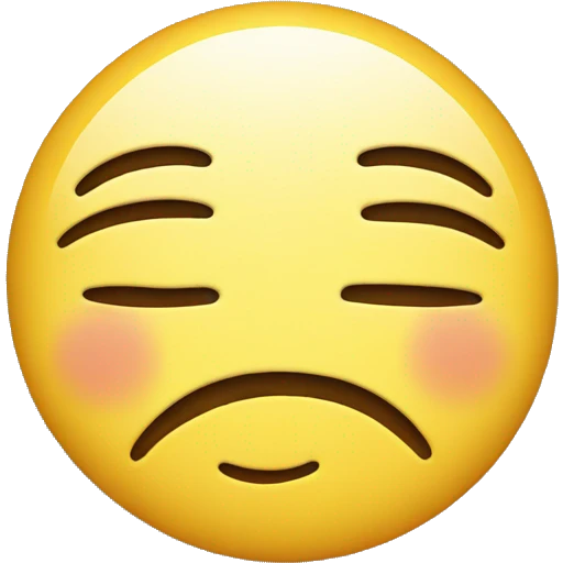 Smiley face with tired eyes emoji