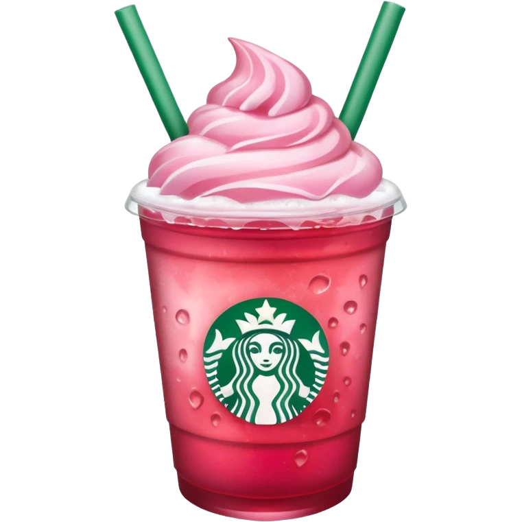 Starbucks strawberry refresher emoji