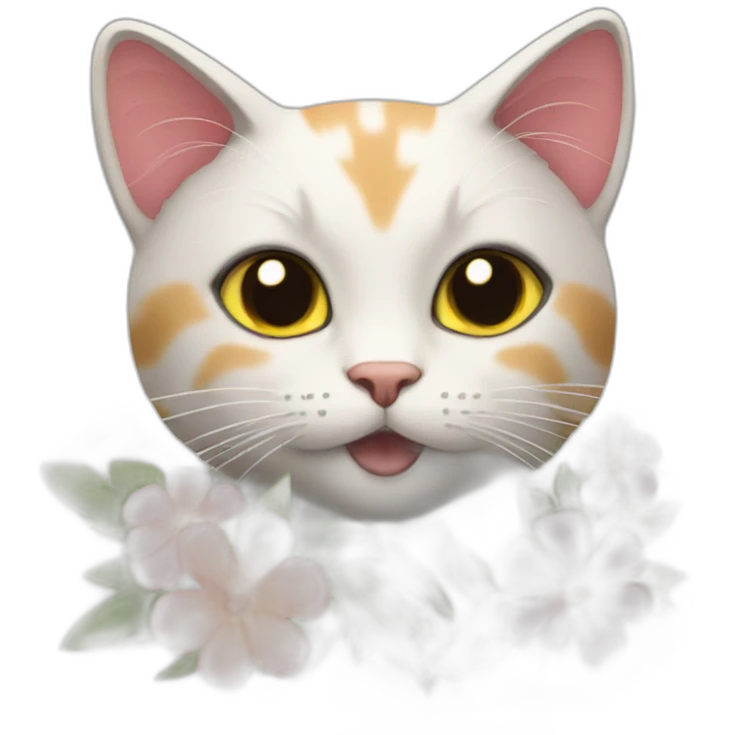 cat with flowers emoji