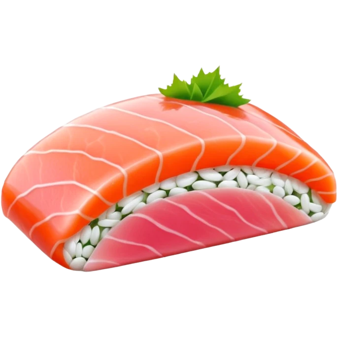 sushi piece light pink sashimi  emoji