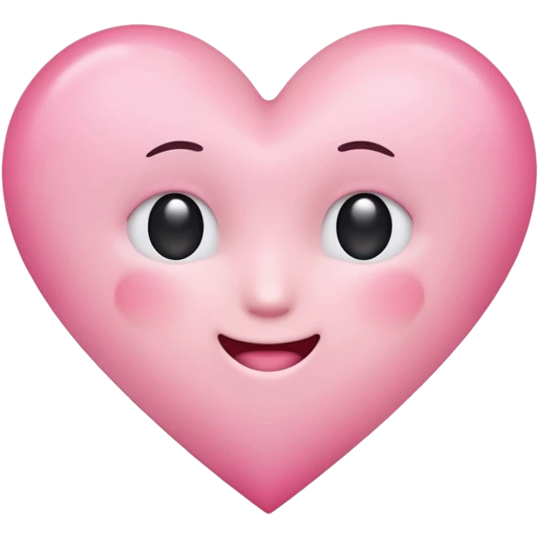 light pink heart with a soft gradient emoji style emoji
