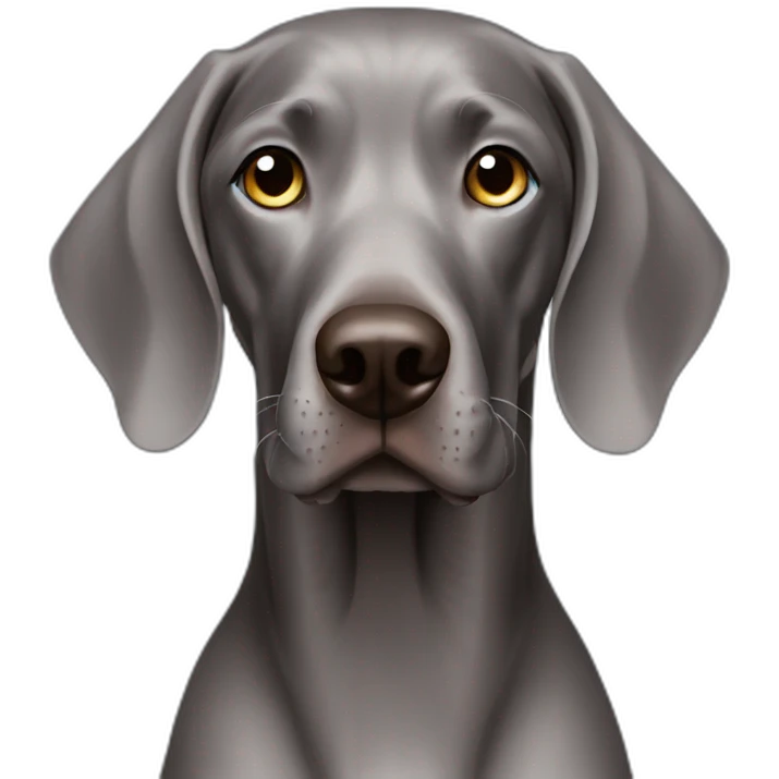 blue eyed weimaraner emoji