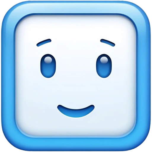 blue outline square emoji