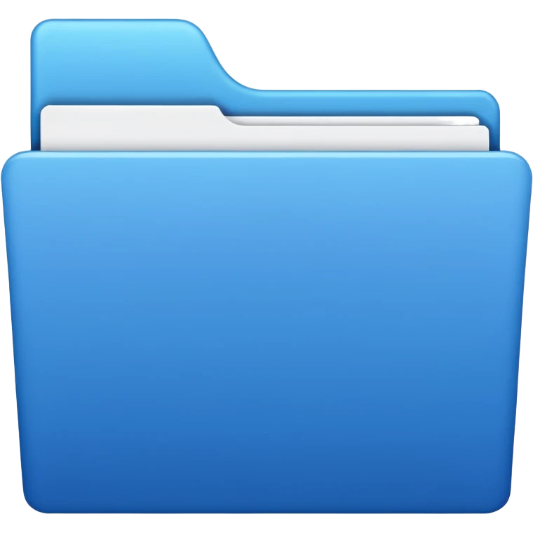 a blue file with blank name label on it emoji
