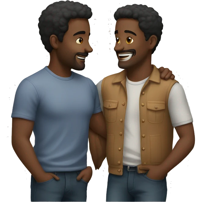 Dois homens se abraçando  emoji