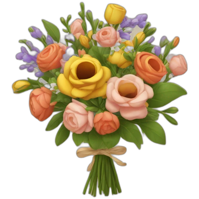 Bouquet-de-fleurs-brun emoji