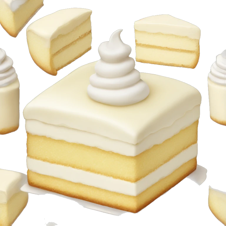 cream light vanilla cake emoji