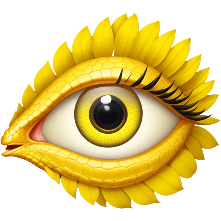Realistic Reptile eye with sharp slotted pupil iris in a circle  emoji