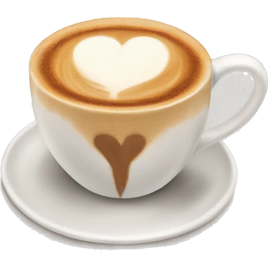 cappucino heart emoji emoji