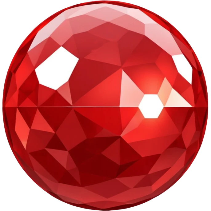 red mirrorball emoji