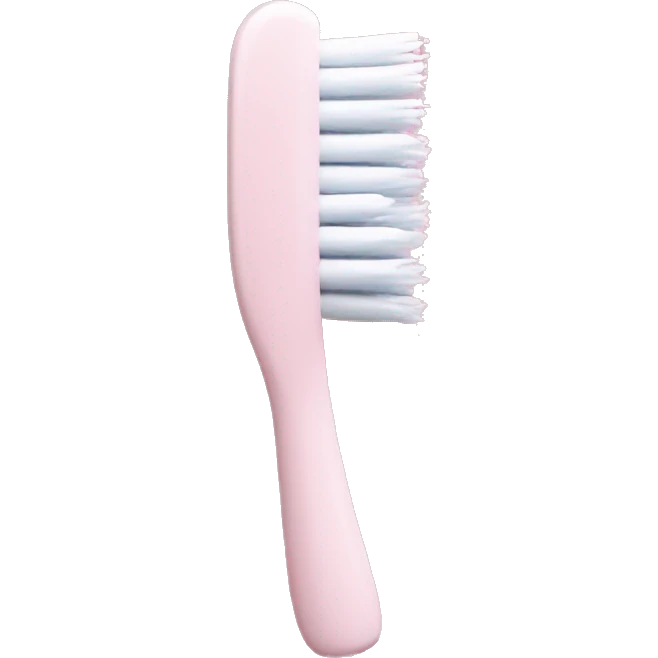 Pale pink toothbrush  emoji